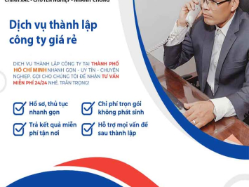 Dịch vụ thành lập công ty giá rẻ
