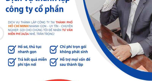 Bảng báo giá dịch vụ thành lập công ty cổ phần tại ACCVINACO Việt Nam