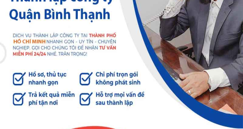 Bảng báo giá thành lập công ty/ doanh nghiệp Quận Bình Thạnh tại Tphcm và Toàn Quốc