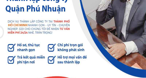 Bảng báo giá thành lập công ty/ doanh nghiệp Quận Phú Nhuận tại Tphcm và Toàn Quốc