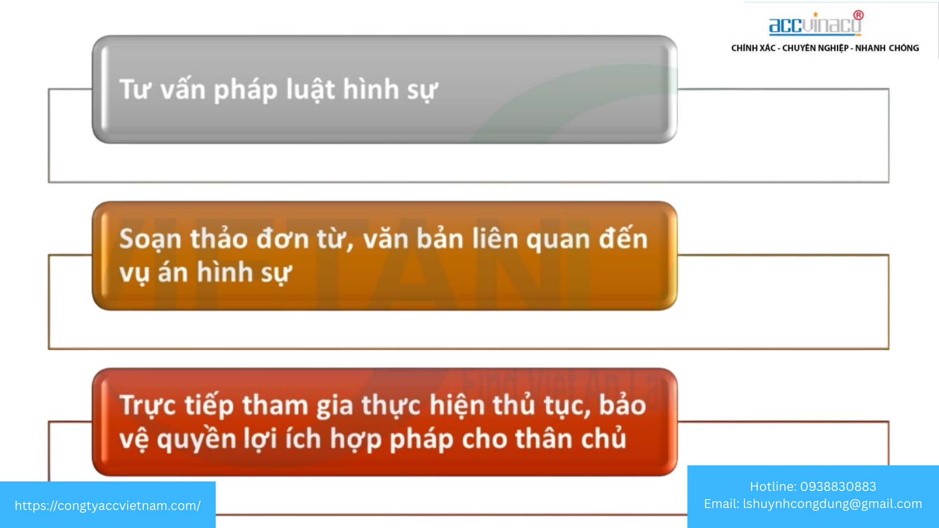 Dịch vụ luật sư hình sự tại Luật ACC