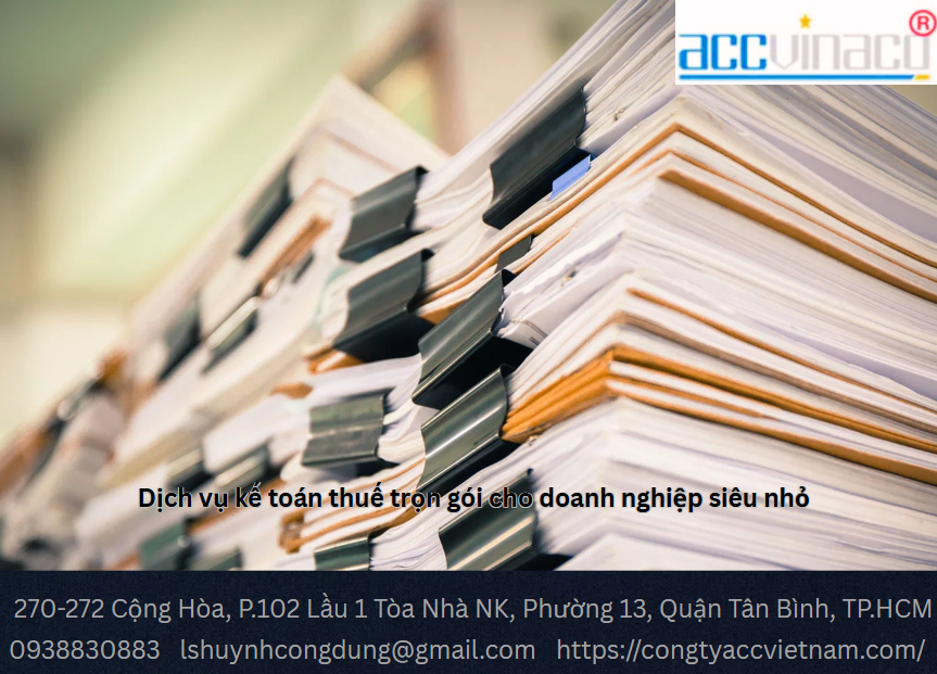 Dịch vụ kế toán thuế trọn gói cho doanh nghiệp siêu nhỏ