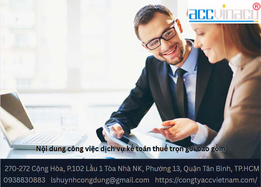 Nội dung công việc dịch vụ kế toán thuế trọn gói bao gồm